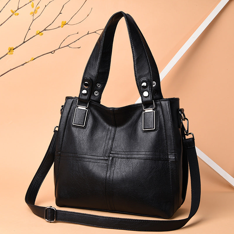 Women's Large Capacity Portable Big Mother Simple Shoulder Bags