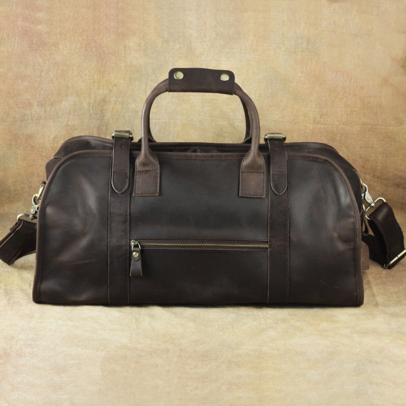 Women's & Men's & First Layer Cowhide Retro Crazy Horse Travel Bags