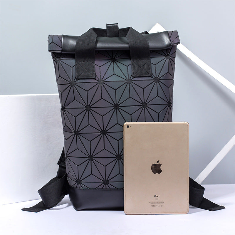 Women's & Men's & Geometric Rhombus Large Capacity Fitness Backpacks