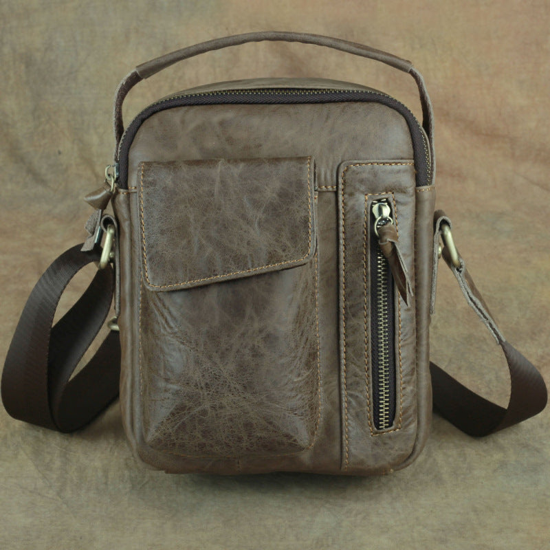 Men's Shi Retro First Layer Cowhide Genuine Men's Shoulder Bags
