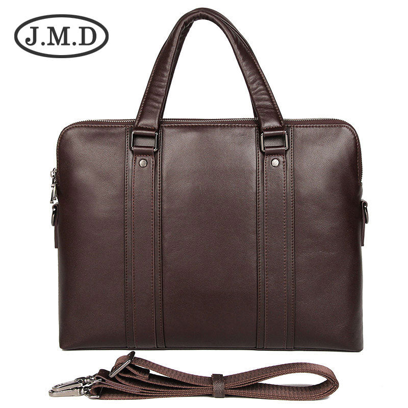 Men's Business Leather Cowhide Inch Computer Bags
