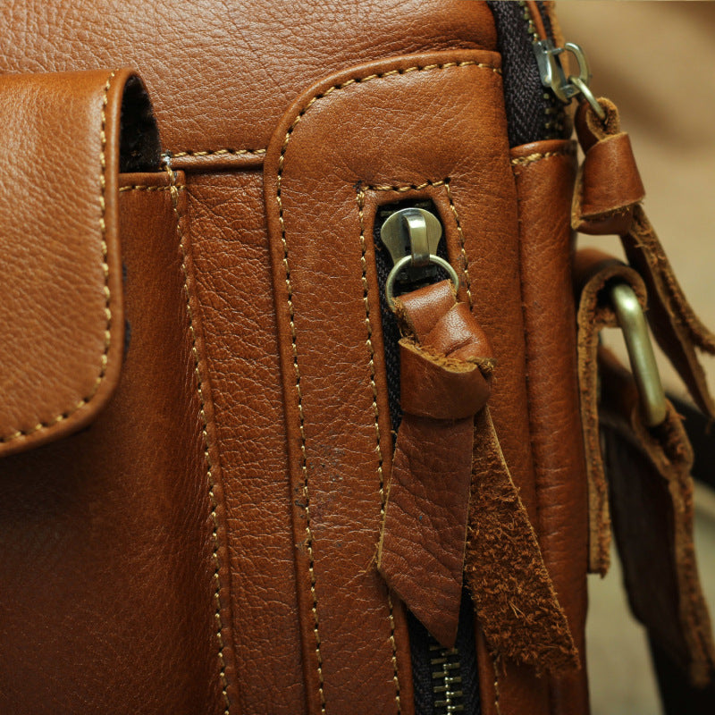 Men's Shi Retro First Layer Cowhide Genuine Men's Shoulder Bags