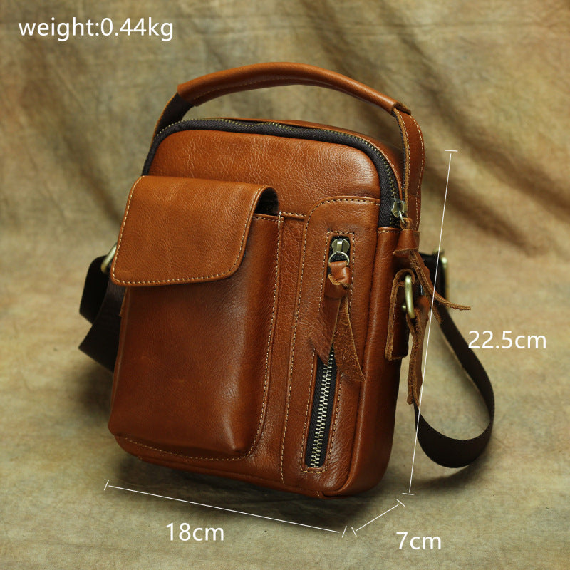 Men's Shi Retro First Layer Cowhide Genuine Men's Shoulder Bags