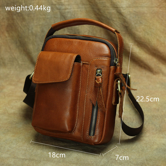 Men's Shi Retro First Layer Cowhide Genuine Men's Shoulder Bags