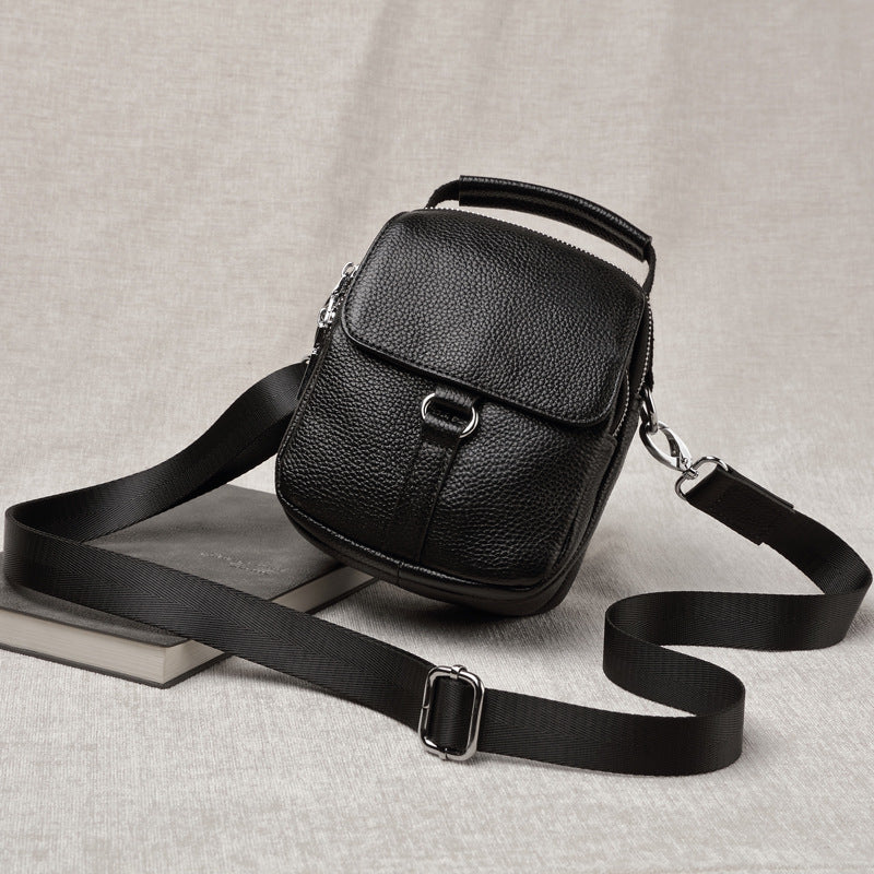 Men's Mini Genuine Leather Fashion Cowhide Daily Men's Shoulder Bags