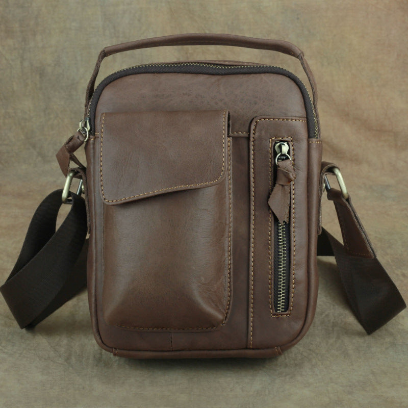 Men's Shi Retro First Layer Cowhide Genuine Men's Shoulder Bags
