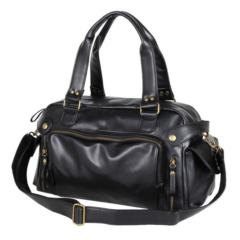 Men's Leather Korean Big Trendy Fashion Men's Handbags