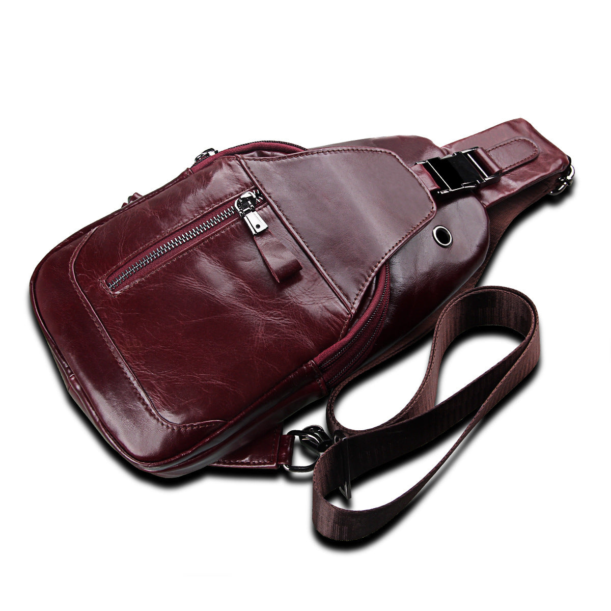 Men's Stylish Innovative First Layer Cowhide Bags