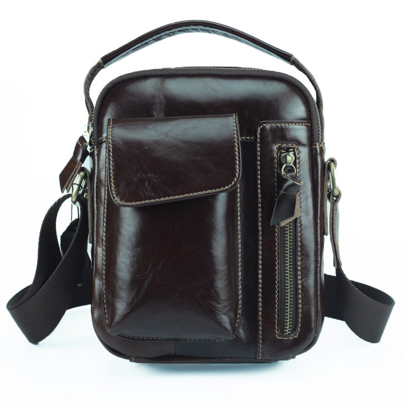 Men's Shi Retro First Layer Cowhide Genuine Men's Shoulder Bags