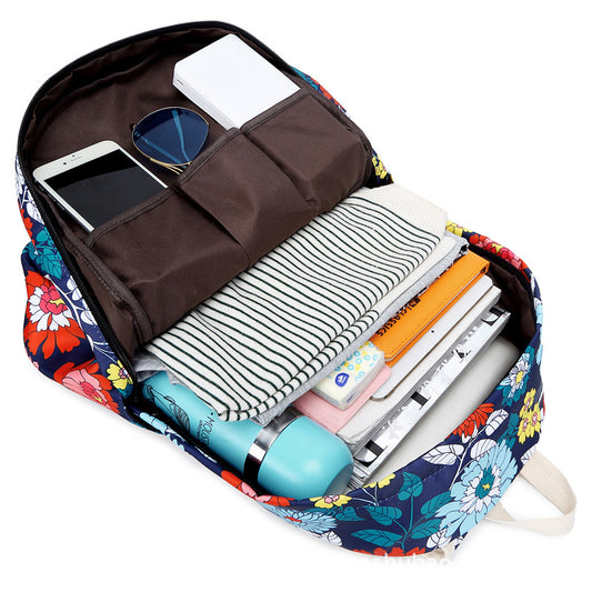 Slouchy Pencil Lunch Three-piece Nylon Schoolgirl Backpacks