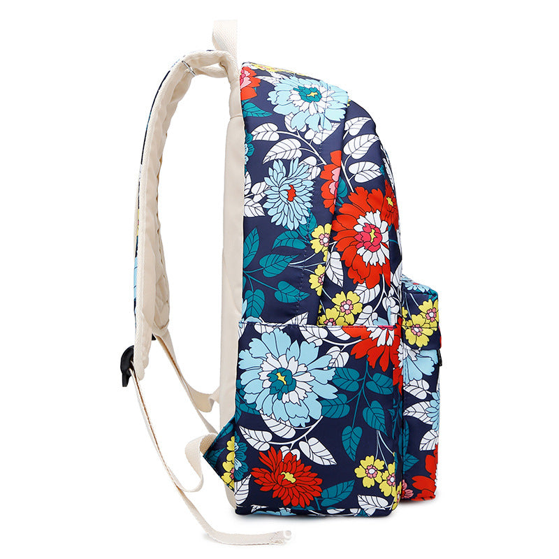 Slouchy Pencil Lunch Three-piece Nylon Schoolgirl Backpacks