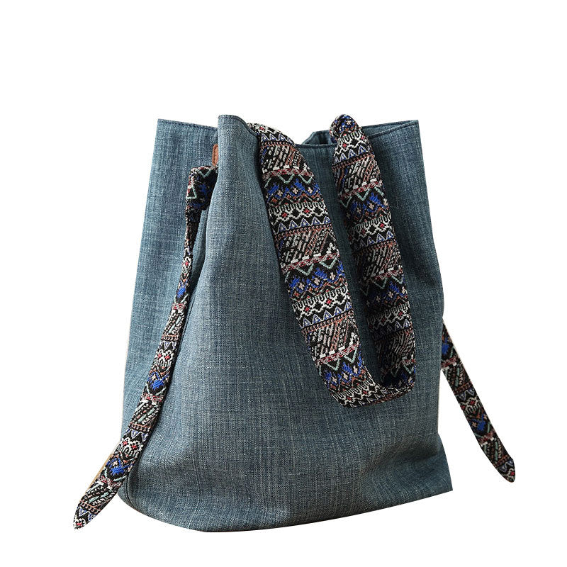 Women's Canvas Cotton Linen Simple Retro Literary Shoulder Bags