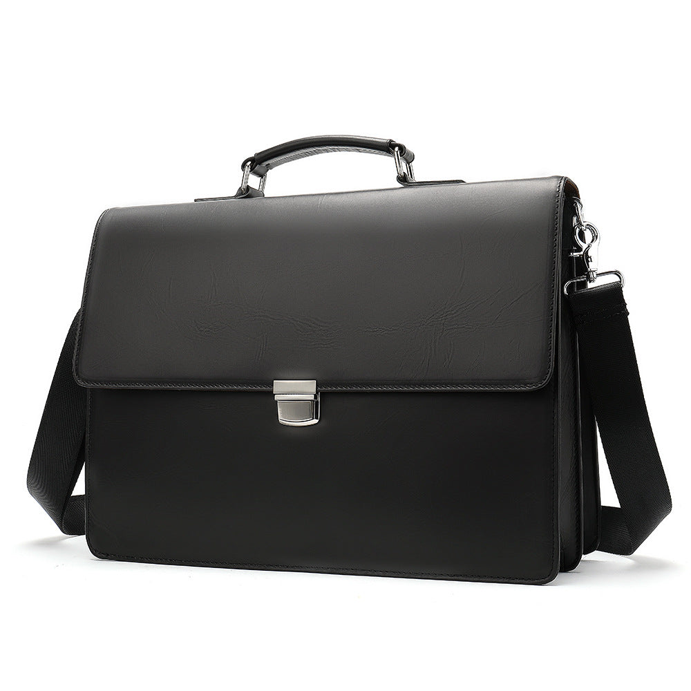 Men's Leather Business Retro Oil Wax Skin Men's Briefcases