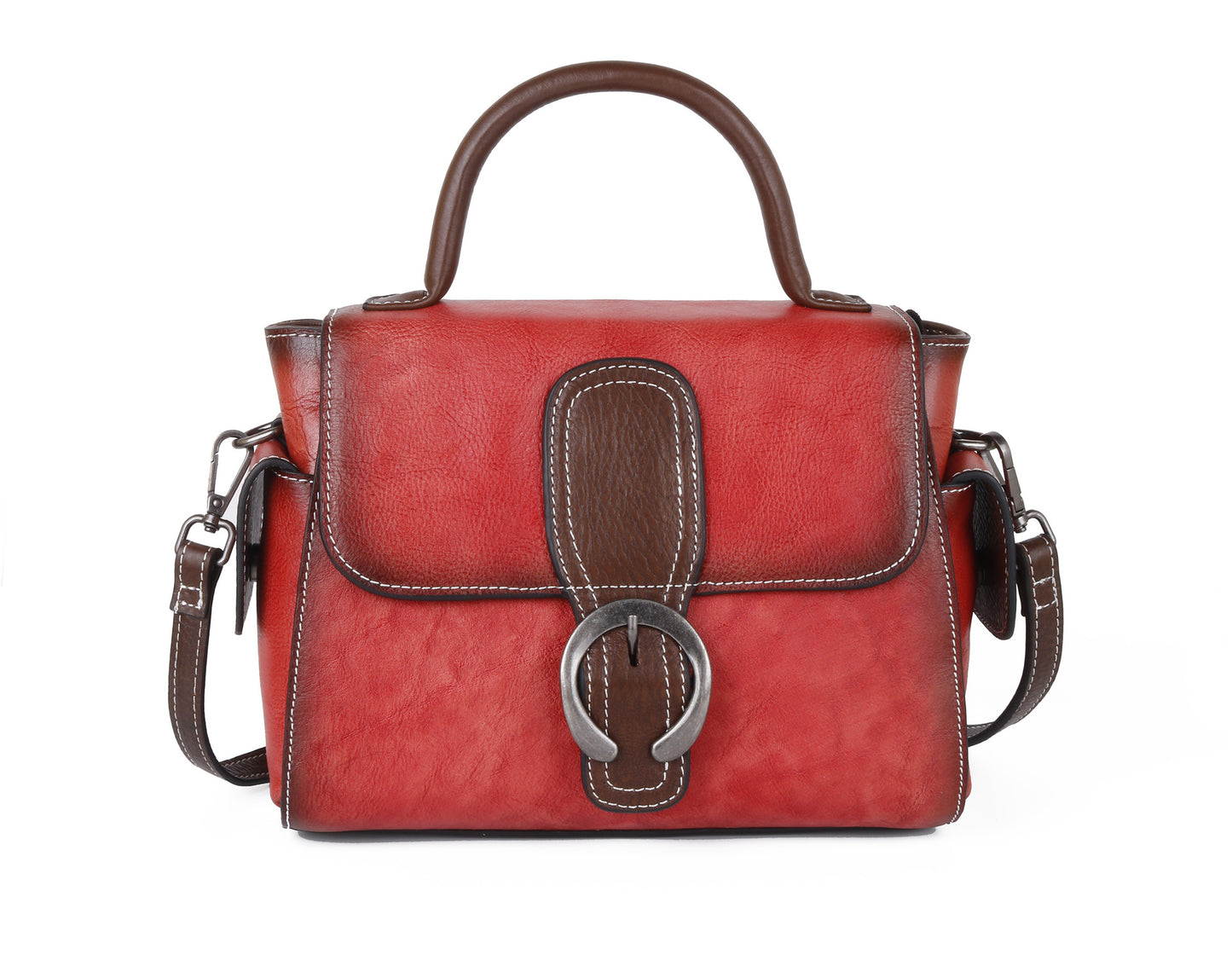 Women's Retro First Layer Cattlehide Leather Fashion Etc. Shoulder Bags