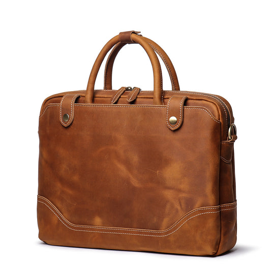 Women's & Men's & First Layer Leather Genuine Computer Men's Handbags