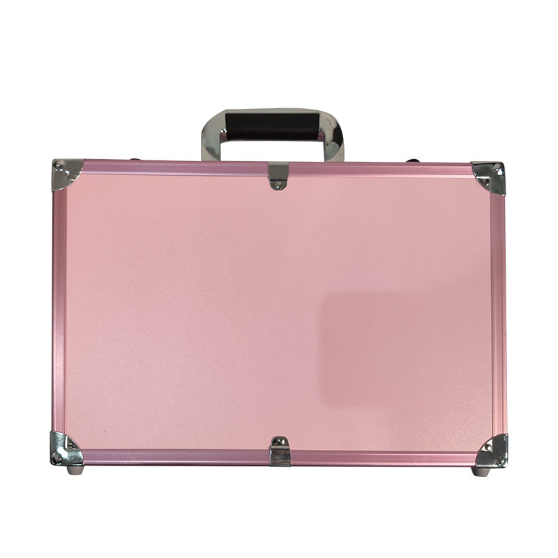 Portable With Light Aluminum Alloy Partition Cosmetic Cases