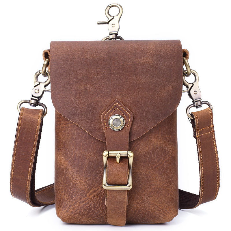 Men's Leather Energy Mobile First Layer Cowhide Men's Messenger Bags