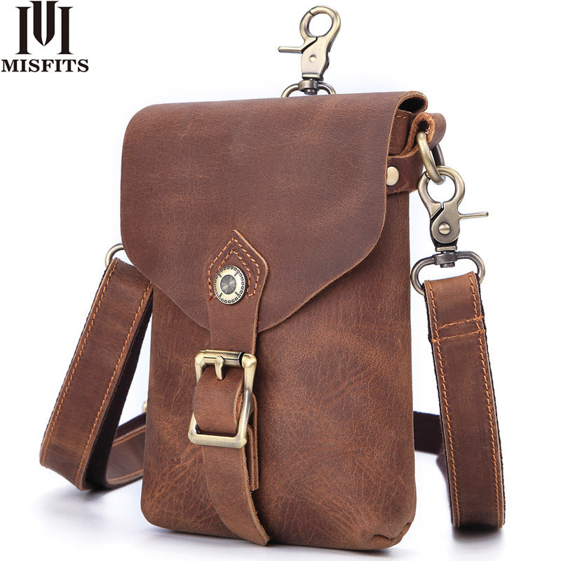 Men's Leather Energy Mobile First Layer Cowhide Men's Messenger Bags