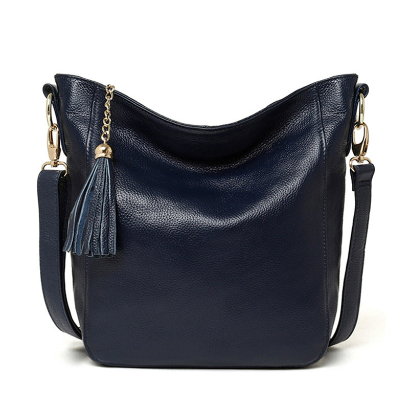 Korean Leather First Layer Cowhide Soft Shoulder Bags