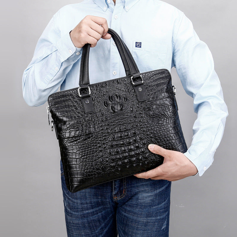 Men's Leather First Layer Cowhide Business Computer Men's Briefcases