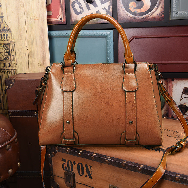 Women's Genuine Leather Korean Style Creative Large Shoulder Bags