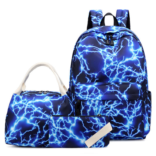 Three-piece Set Unisex Korean Style Printed Starry Elementary School Students' Schoolbags
