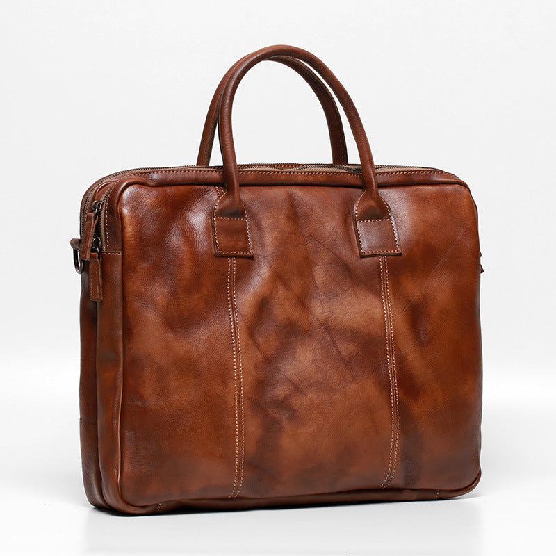 Men's Vintage Genuine Leather One Cowhide Business Men's Briefcases