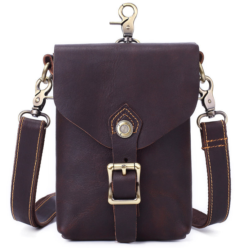 Men's Leather Energy Mobile First Layer Cowhide Men's Messenger Bags