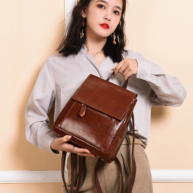 Women's Cool Leather Fashion Large Capacity Shoulder Bags