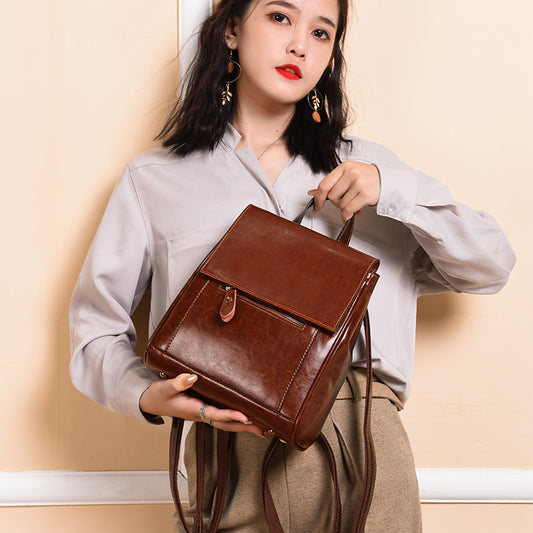 Women's Cool Leather Fashion Large Capacity Shoulder Bags