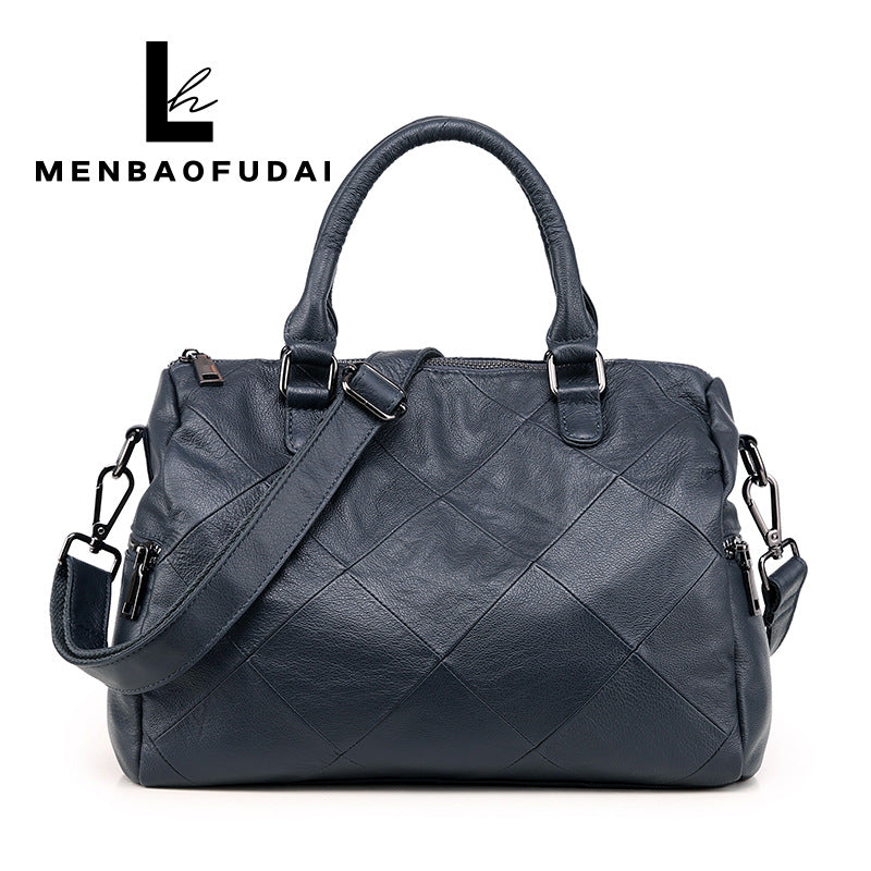 Women's Genuine Leather Simple Fashion Retro Pillow Handbags