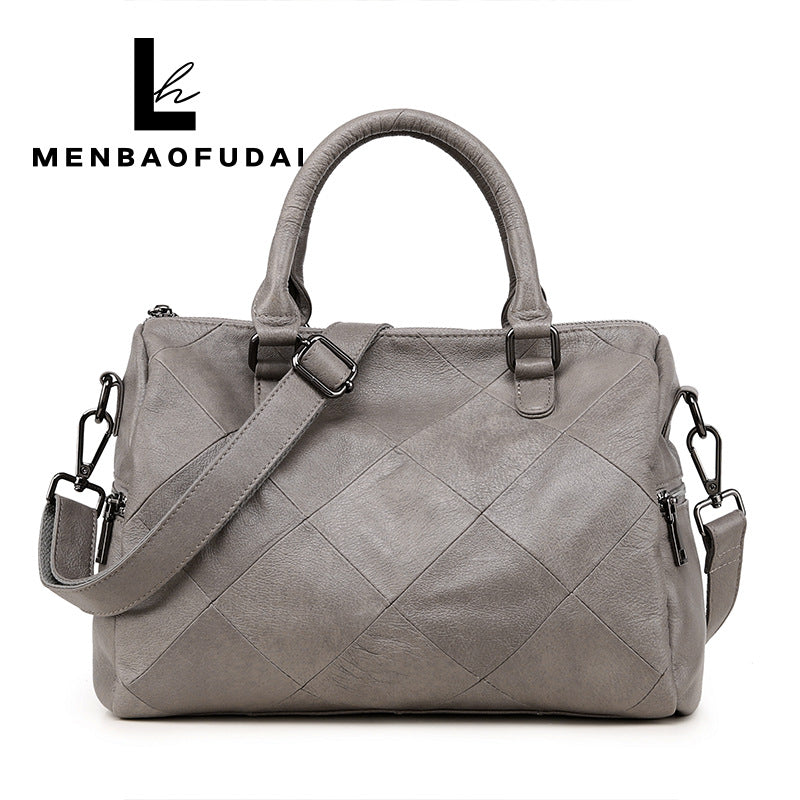 Women's Genuine Leather Simple Fashion Retro Pillow Handbags