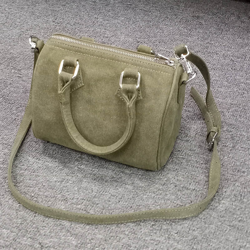 Trendy Army Green Canvas Pillow Fashion Handbags