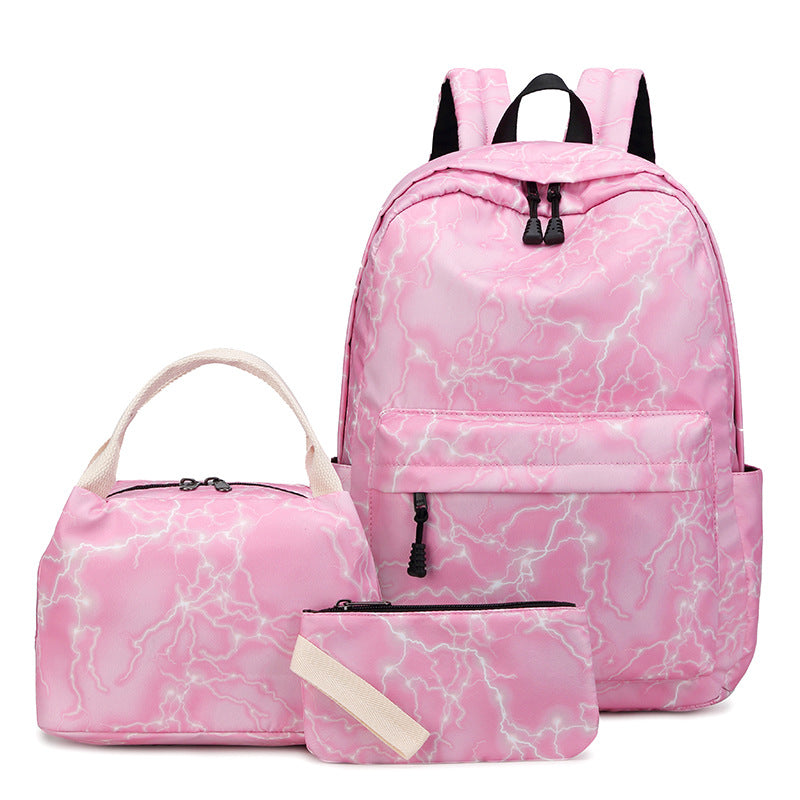 Three-piece Set Unisex Korean Style Printed Starry Elementary School Students' Schoolbags