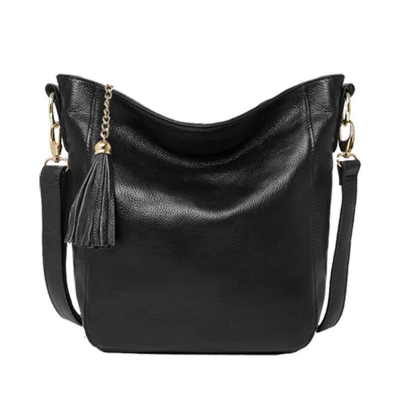Korean Leather First Layer Cowhide Soft Shoulder Bags