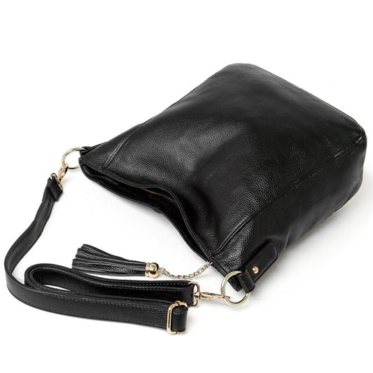 Korean Leather First Layer Cowhide Soft Shoulder Bags