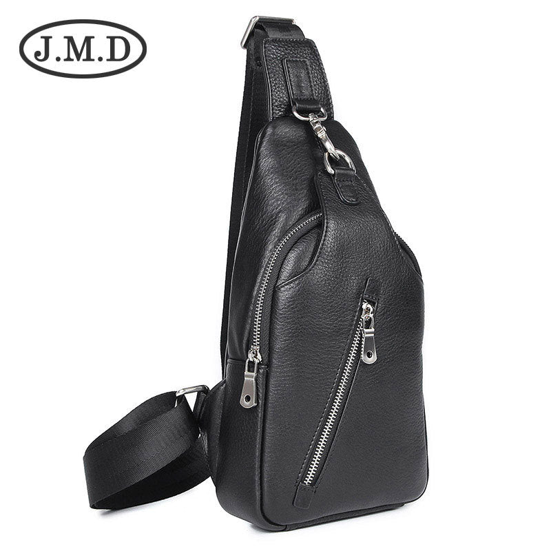 Men's Leisure Leather First Layer Cowhide Source Men's Chest Bags