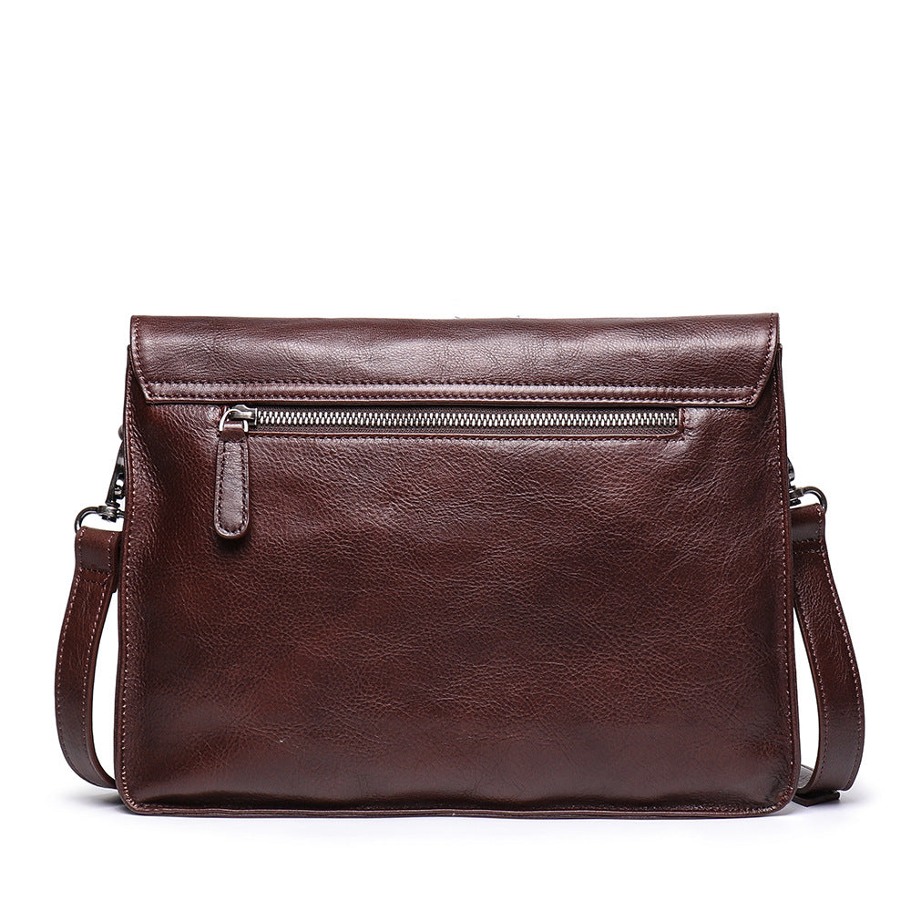 Women's & Men's & Vegetable Tanning Leather Handmade Chic Men's Shoulder Bags
