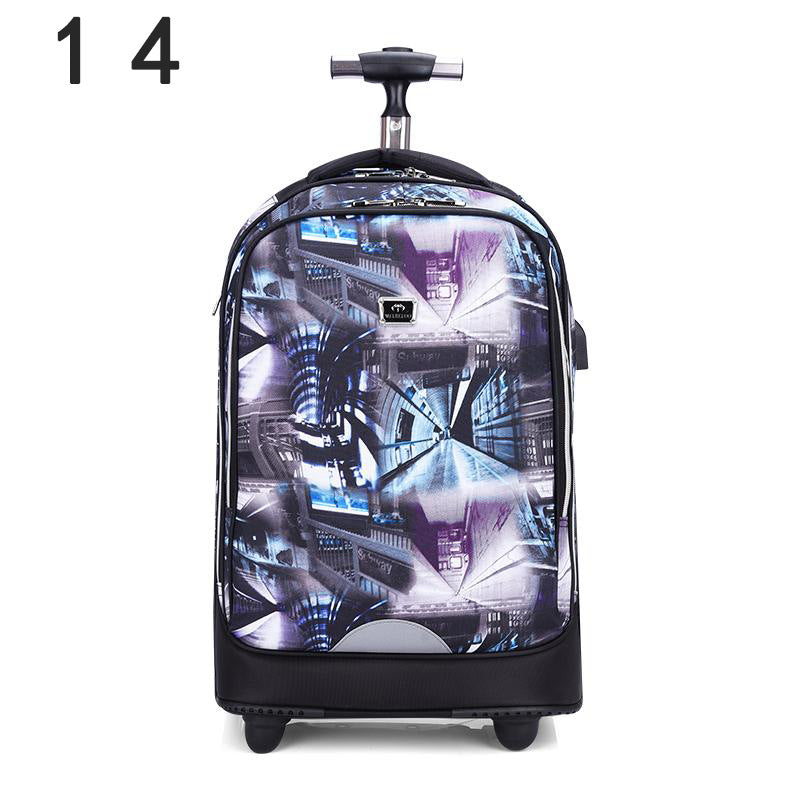 Korean Style Flow Printed Large Capacity Travel Bags