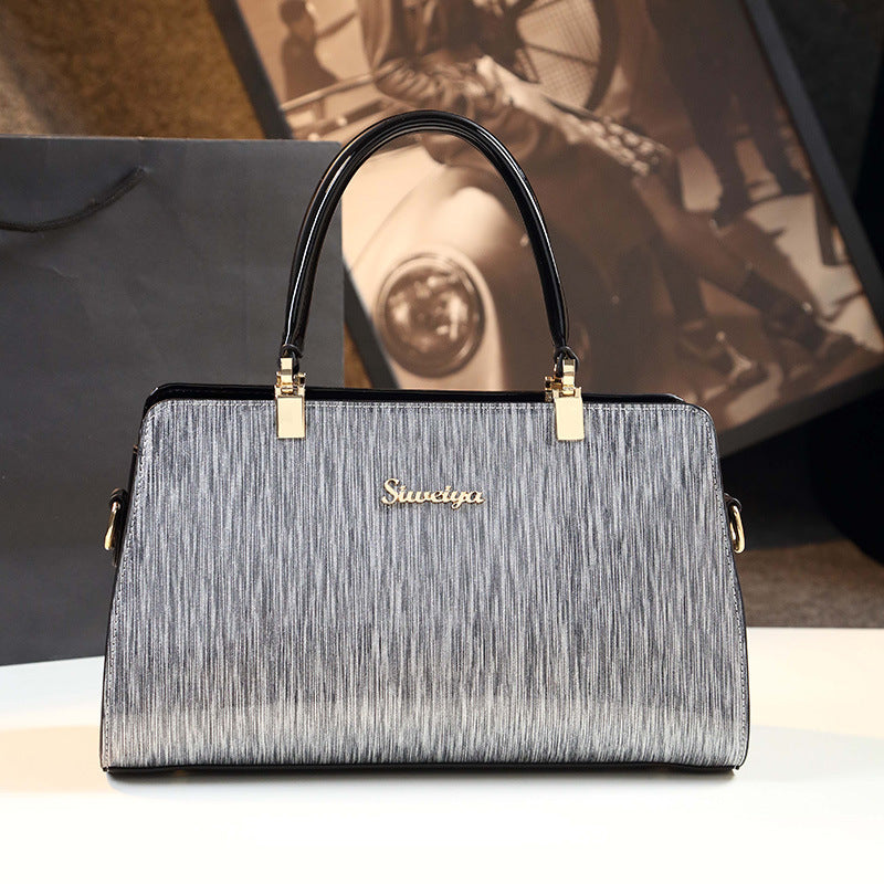 Women's Summer Fashion Mom Genuine Leather Patent Handbags