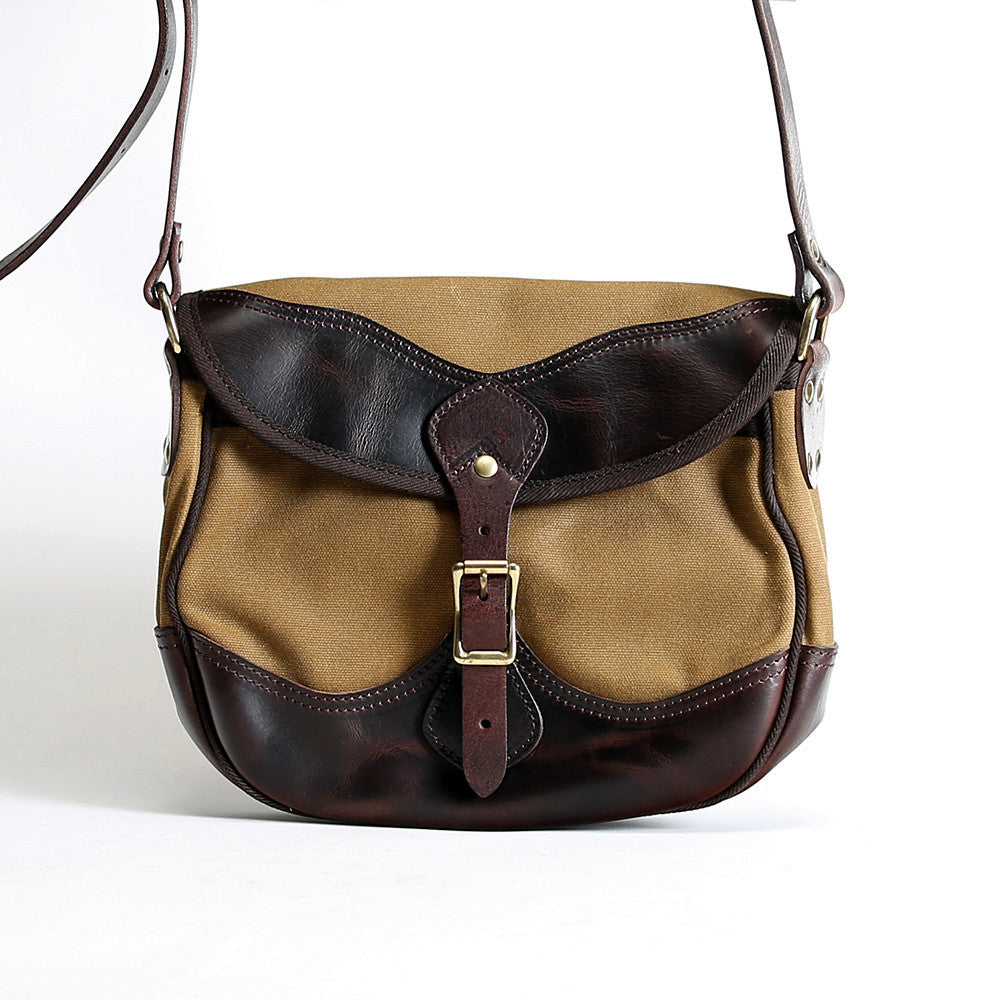 Women's & Men's Oil Wax Canvas Diagonal Saddle Vegetable Tanning Leather Men's Messenger Bags