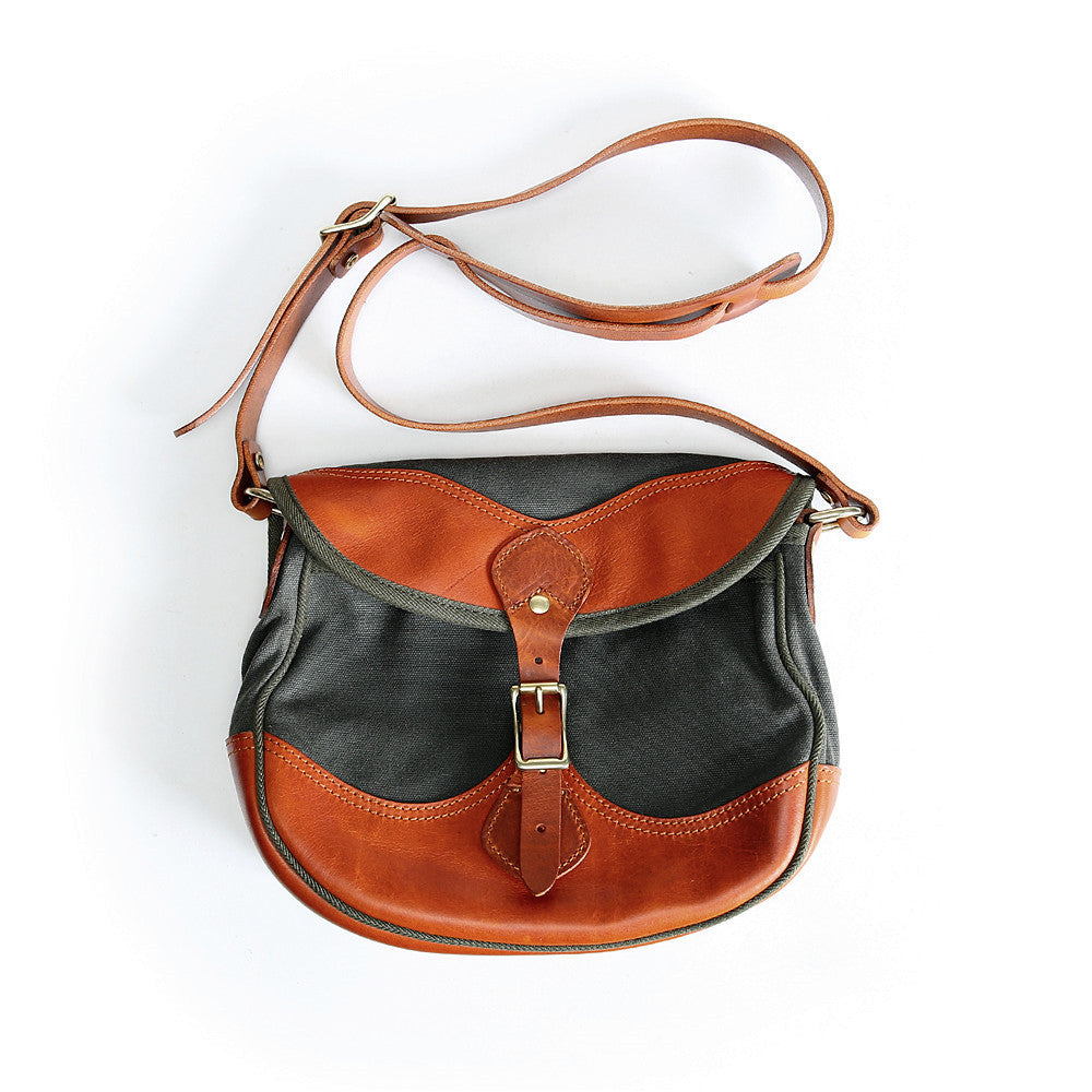 Women's & Men's Oil Wax Canvas Diagonal Saddle Vegetable Tanning Leather Men's Messenger Bags