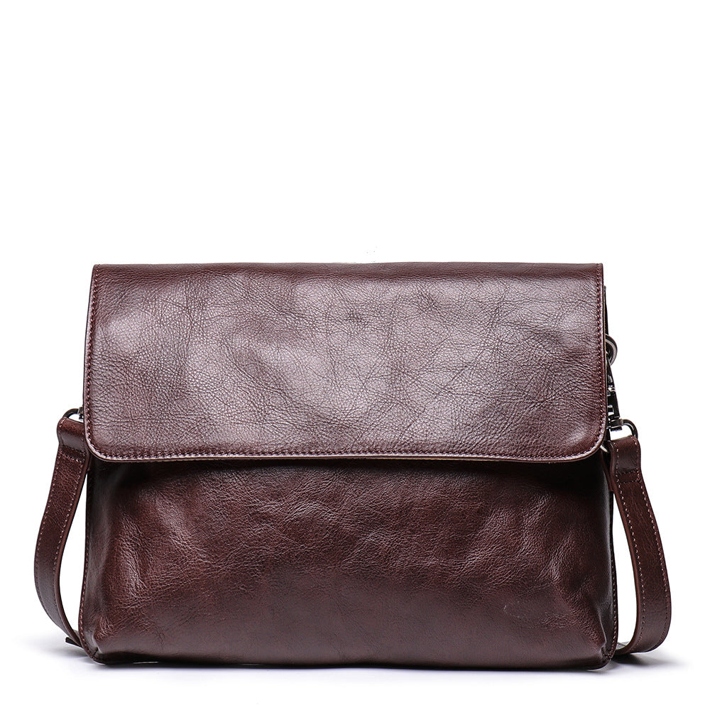 Women's & Men's & Vegetable Tanning Leather Handmade Chic Men's Shoulder Bags