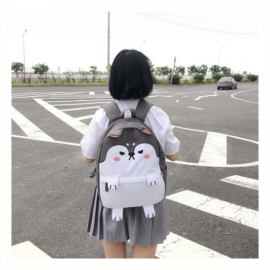 Durable Cat Fan Husky Cute Cartoon Bags