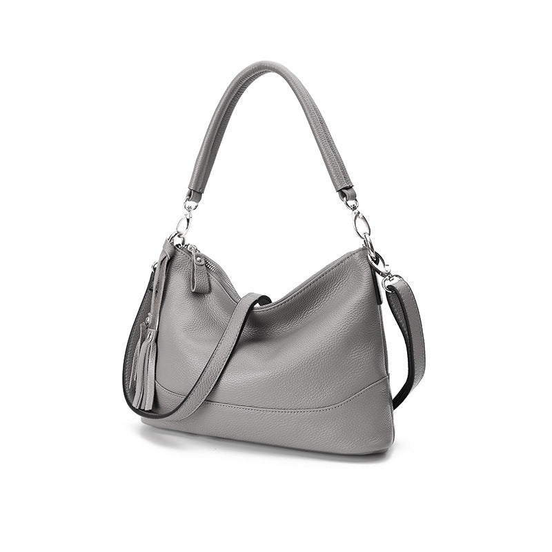 Women's Fashion Leather First Layer Cowhide Simple Shoulder Bags