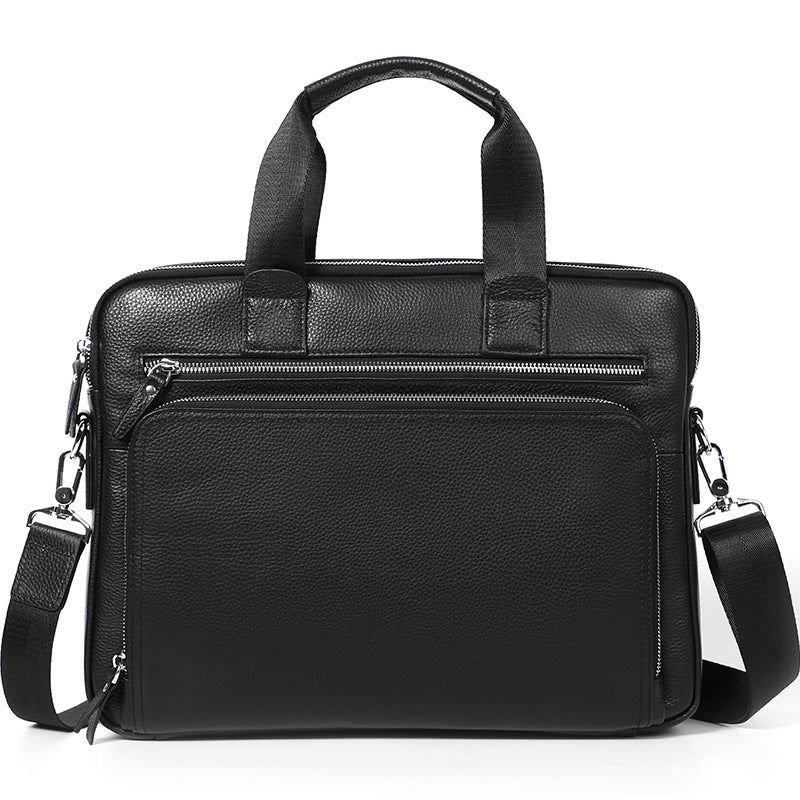 Men's Large Capacity First Layer Cowhide Portable Men's Briefcases