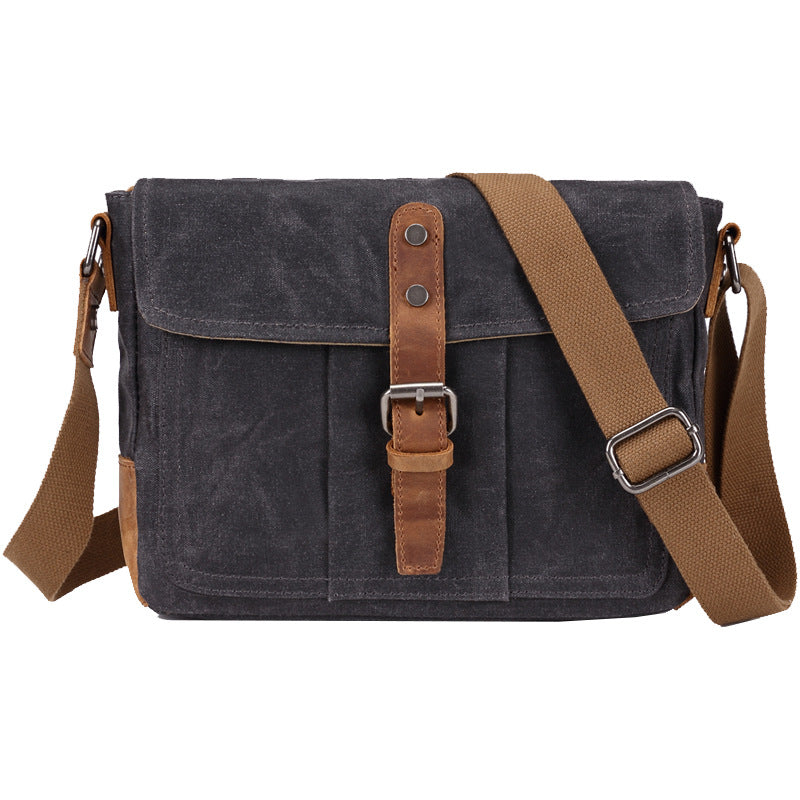 Men's Retro Waterproof Canvas Green 2 Men's Messenger Bags