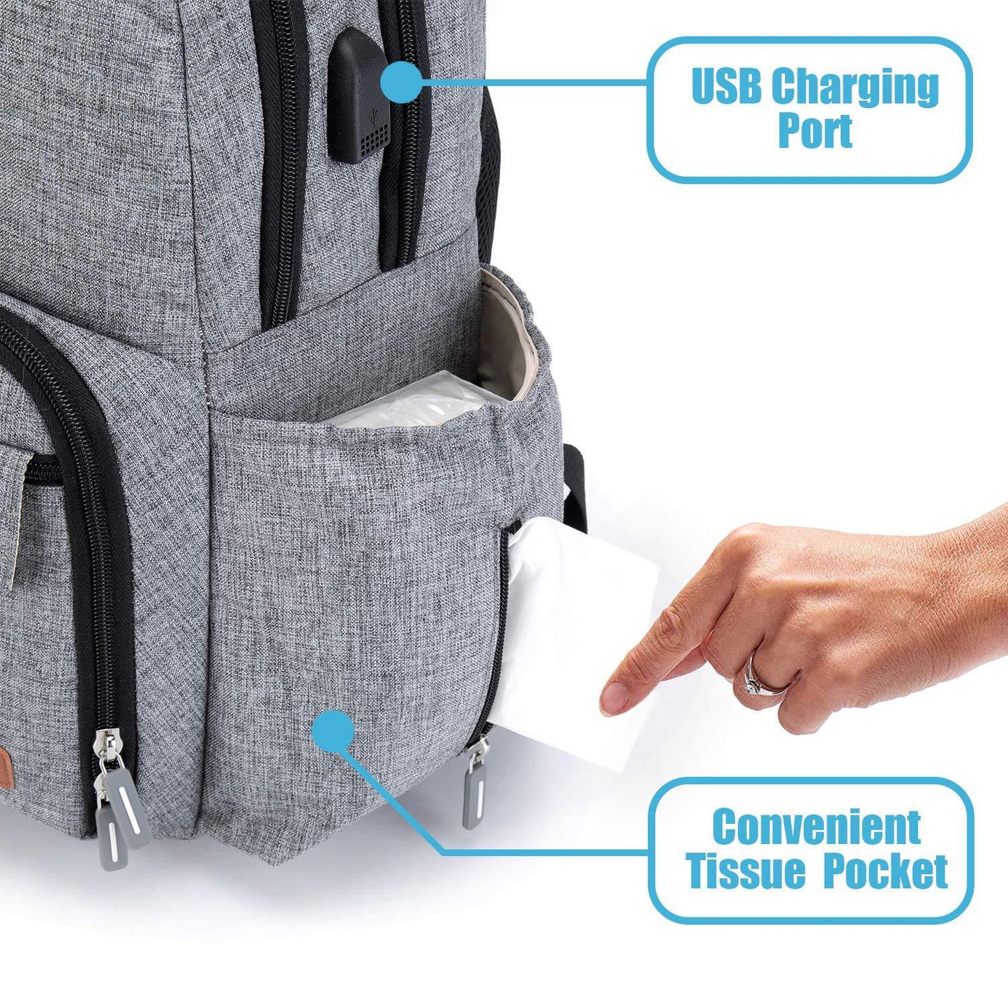 Slouchy Elegant Large Capacity Mummy Dad's Backpacks
