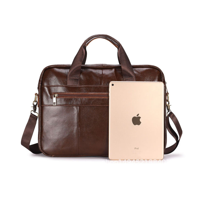 Men's Top Layer Leather Fashion Portable Business Men's Briefcases