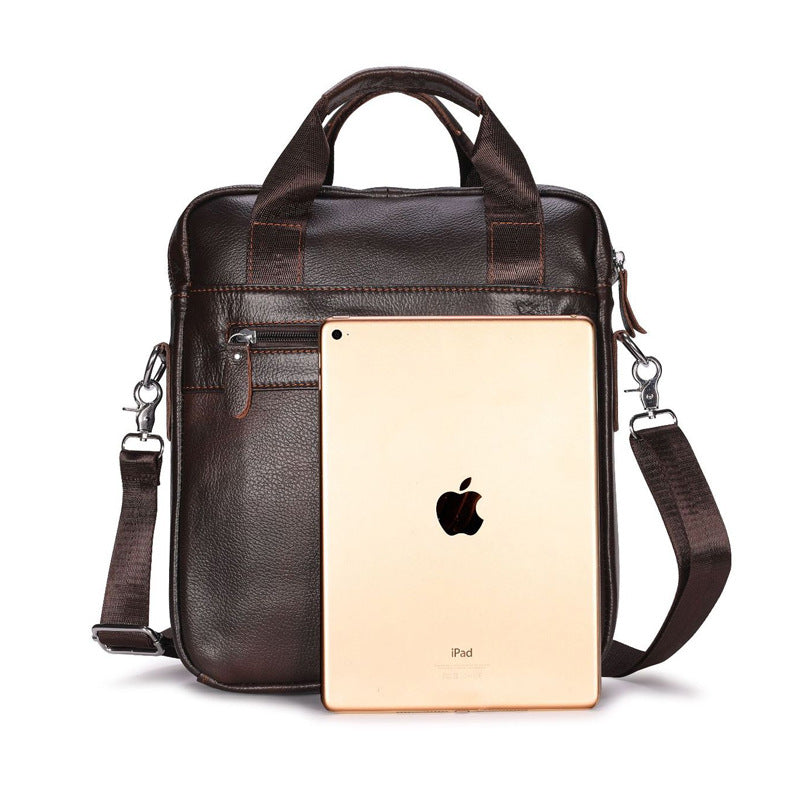 Men's Stylish Fashion First Layer Cowhide Men's Handbags